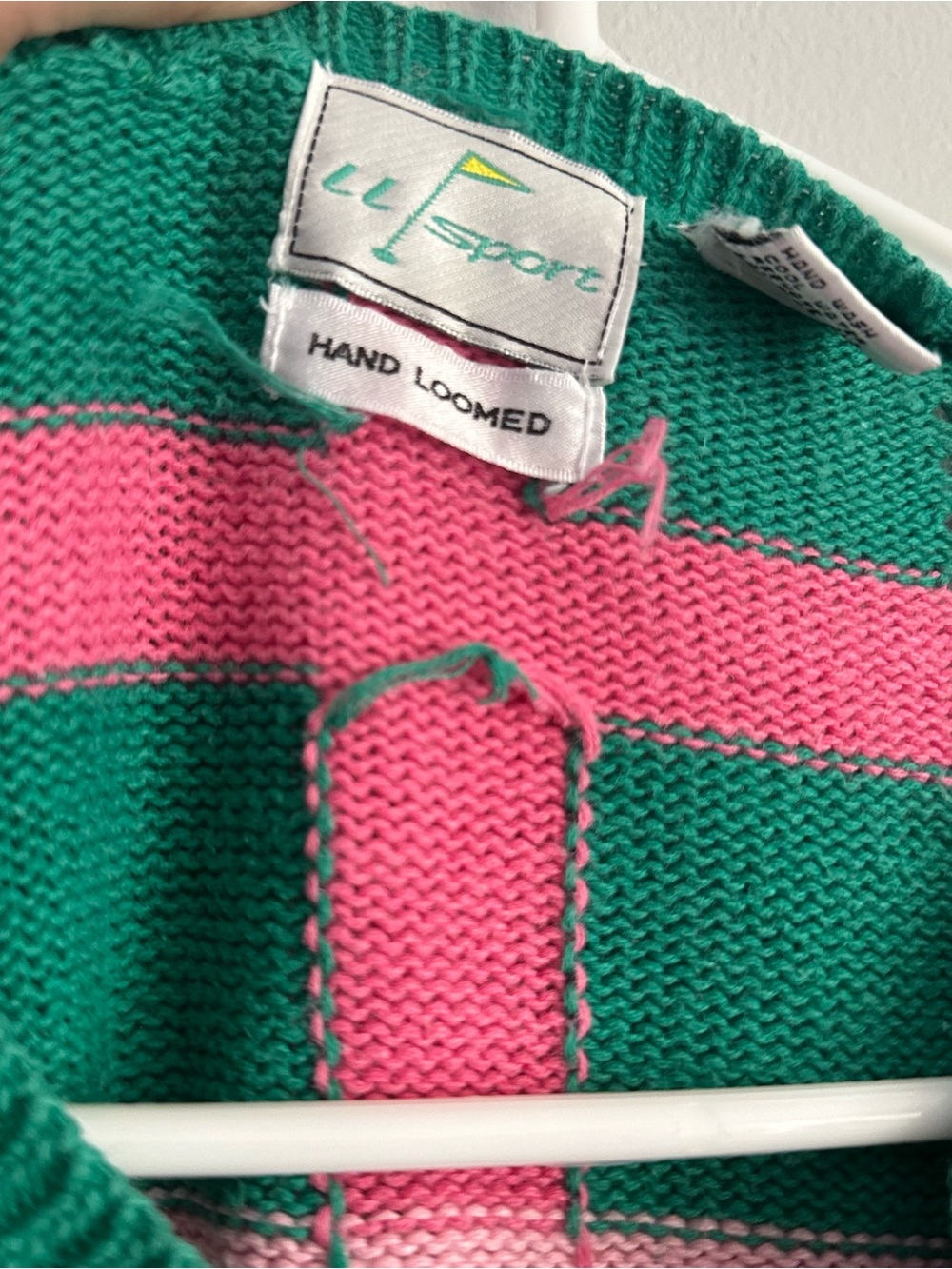 Vintage XL LL Sport hand loomed knit sweater womens men’s united - Picture 6 of 8